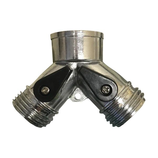 Rugg Rugg 0.75 in. Zinc Threaded Male Y-Hose Connector with Shut-Offs - 30PK 7690670 - main